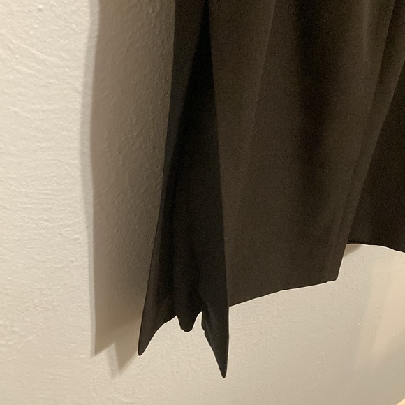 Milly Womens Size 10 Italian Cady Selena Slit Dress Black Midi Bell Sleeve NWT - Picture 8 of 16